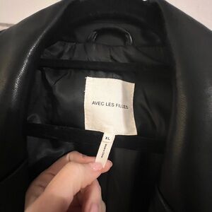 Anthropologie Avec Les Filles Sleek Black Coat